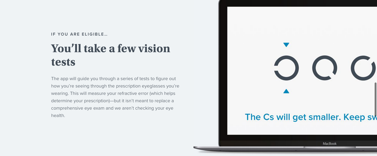 Warby Parker vision app