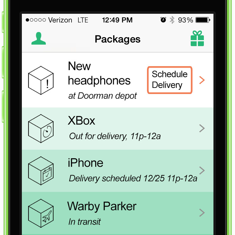 Doorman tracks the status of all your packages