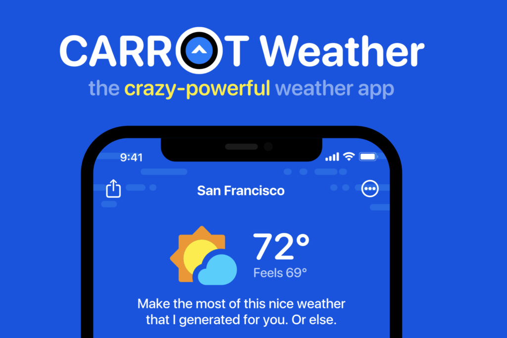 Carrot weather app